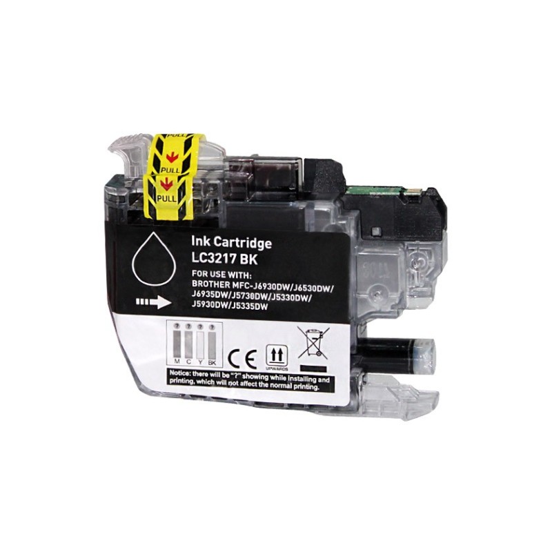 BULK - Cartuccia d'inchiostro generica nera Brother LC3217 - Sostituisce LC3217BK 50pz 50pz BULK - Cartuccia d'inchiostro generica nera Brother LC3217 - Sostituisce LC3217BK 50pz 50pz