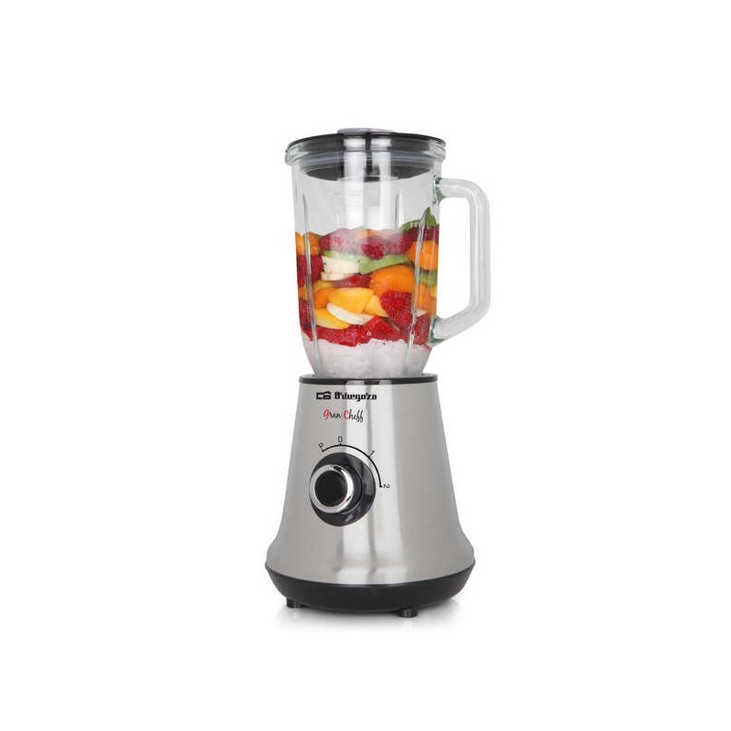 Frullatore in vetro sano Orbegozo BV 3500 - Caraffa in vetro da 1,5 litri - Lama in acciaio inossidabile - 2 velocità - Potenza Frullatore in vetro sano Orbegozo BV 3500 - Caraffa in vetro da 1,5 litri - Lama in acciaio inossidabile - 2 velocità - Potenza