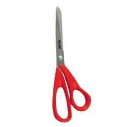 Forbici da Ufficio Milano con Lama in Acciaio Inossidabile - Manico in Plastica Rossa - Lunghezza 20 cm - Colore Rosso