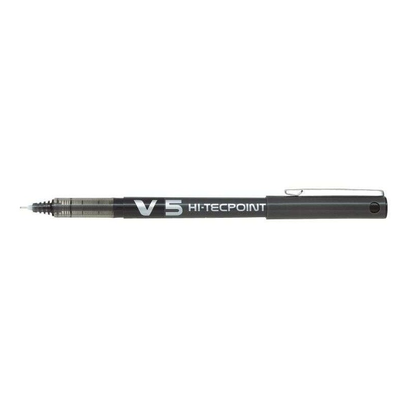 Penna roller Pilot V5 HI-Tecpoint a inchiostro liquido - Punta ago fine 0,5 mm - Corsa 0,3 mm - Colore nero 12pz 12pz Penna roller Pilot V5 HI-Tecpoint a inchiostro liquido - Punta ago fine 0,5 mm - Corsa 0,3 mm - Colore nero 12pz 12pz