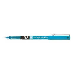 Pilot Boligrafo de tinta liquida V5 HI-Tecpoint Rollerball - Punta fina de aguja 0.5mm - Trazo 0.3mm - Color Azul Claro