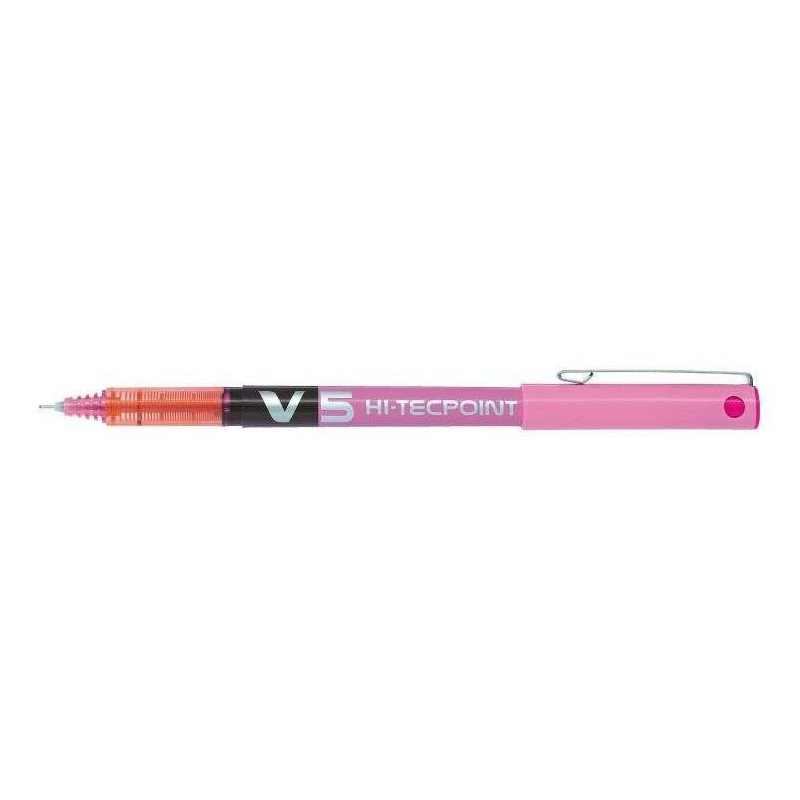 Pilot Boligrafo de tinta liquida V5 HI-Tecpoint Rollerball - Punta fina de aguja 0.5mm - Trazo 0.3mm - Color Rosa Pilot Boligrafo de tinta liquida V5 HI-Tecpoint Rollerball - Punta fina de aguja 0.5mm - Trazo 0.3mm - Color Rosa