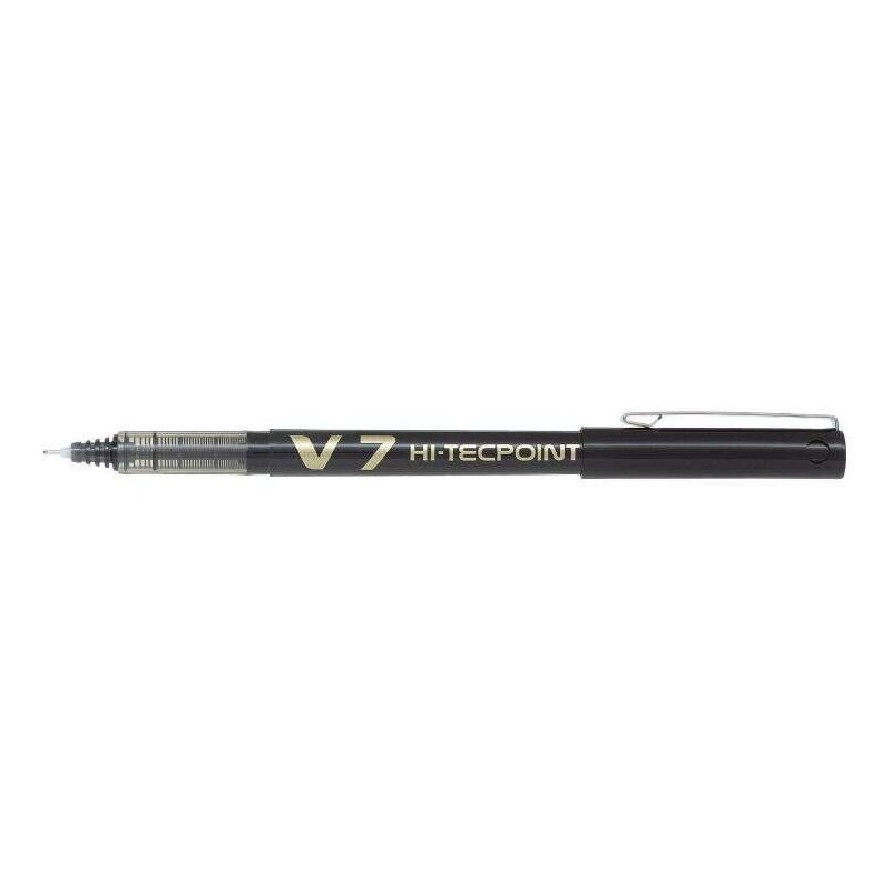 Pilot Boligrafo de tinta liquida V7 HI-Tecpoint Rollerball - Punta fina de aguja 0.7mm - Trazo 0.5mm - Color Negro Pilot Boligrafo de tinta liquida V7 HI-Tecpoint Rollerball - Punta fina de aguja 0.7mm - Trazo 0.5mm - Color Negro