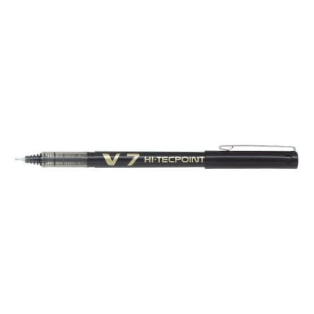 Pilot Boligrafo de tinta liquida V7 HI-Tecpoint Rollerball - Punta fina de aguja 0.7mm - Trazo 0.5mm - Color Negro