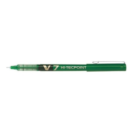 Pilot Boligrafo de Tinta Liquida V7 HI-Tecpoint Rollerball - Punta Fina de Aguja 0.7mm - Trazo 0.5mm - Color Verde