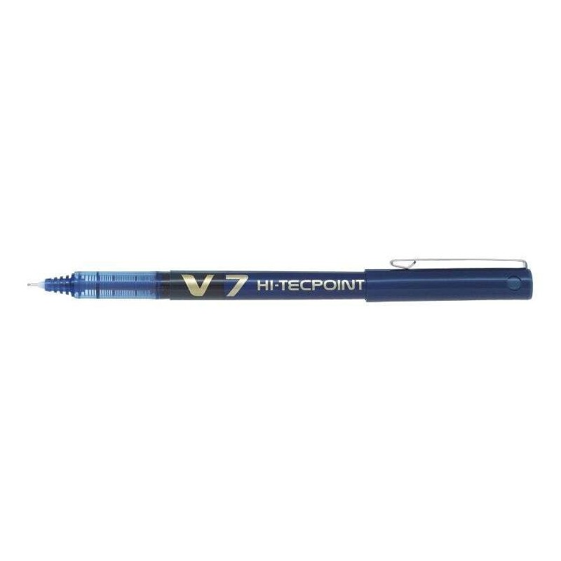 Pilot Boligrafo de Tinta Liquida V7 HI-Tecpoint Rollerball - Punta Fina de Aguja 0.7mm - Trazo 0.5mm - Color Azul