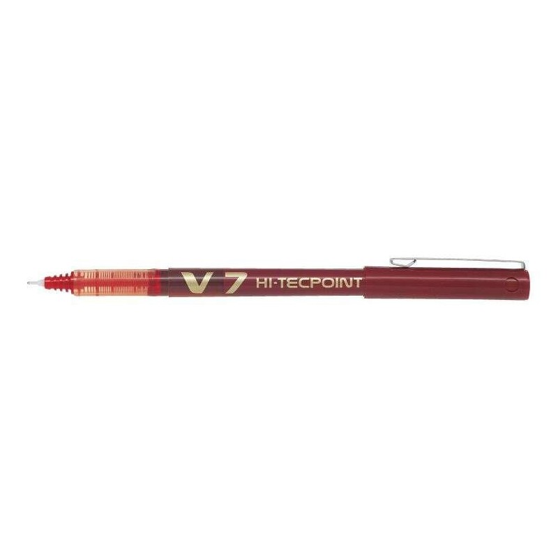 Pilot Boligrafo de tinta liquida V7 HI-Tecpoint Rollerball - Punta fina de aguja 0.7mm - Trazo 0.5mm - Color Rojo Pilot Boligrafo de tinta liquida V7 HI-Tecpoint Rollerball - Punta fina de aguja 0.7mm - Trazo 0.5mm - Color Rojo
