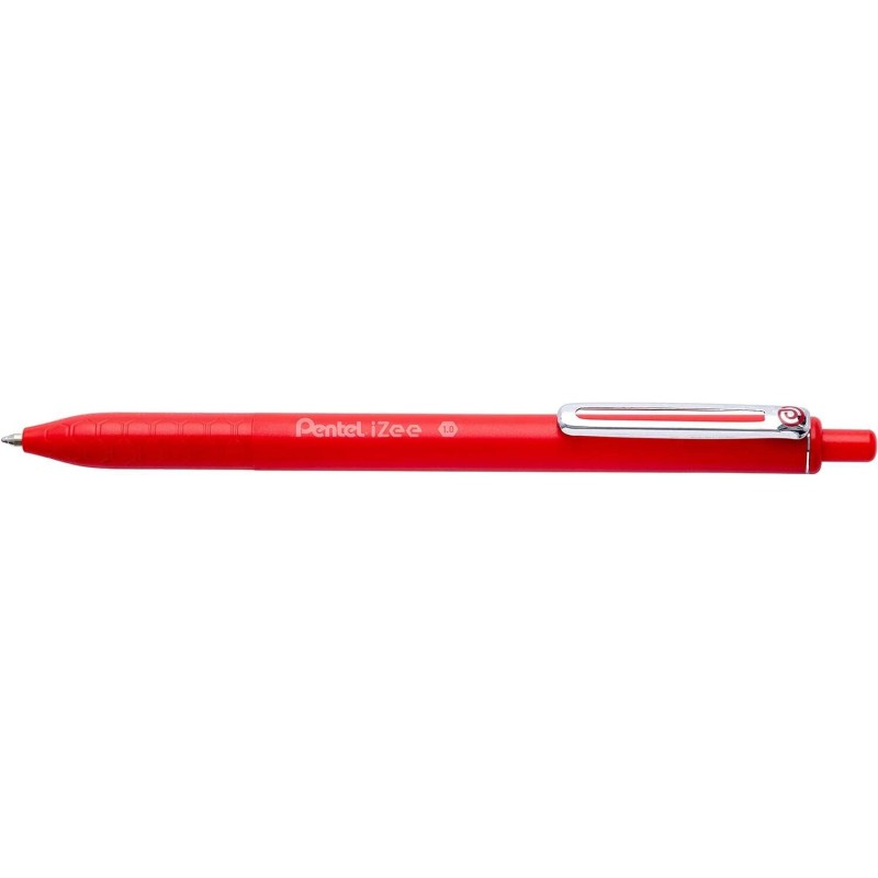Penna a sfera retrattile Pentel iZee - Punta da 0,7 mm - Corsa da 0,35 mm - Clip in metallo - Colore rosso 12pz 12pz Penna a sfera retrattile Pentel iZee - Punta da 0,7 mm - Corsa da 0,35 mm - Clip in metallo - Colore rosso 12pz 12pz