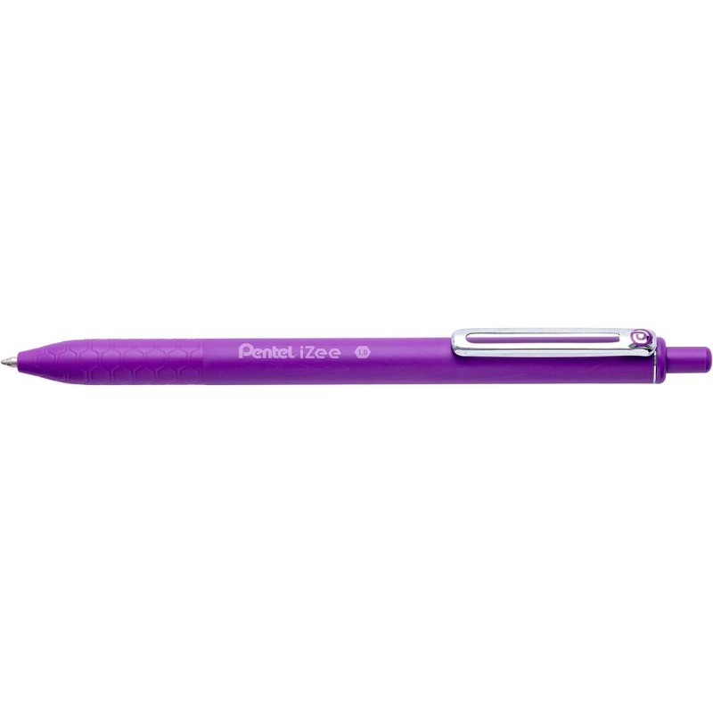 Penna a sfera retrattile Pentel iZee - Punta da 0,7 mm - Corsa da 0,35 mm - Clip in metallo - Colore viola 12pz 12pz Penna a sfera retrattile Pentel iZee - Punta da 0,7 mm - Corsa da 0,35 mm - Clip in metallo - Colore viola 12pz 12pz