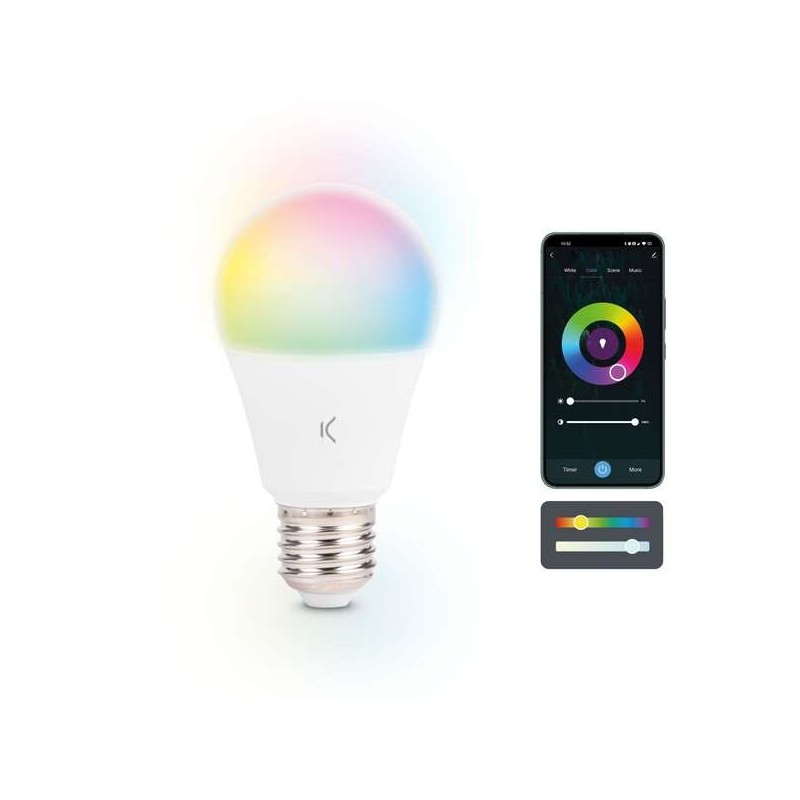 Lampadina intelligente Ksix Smartled - RGB-CCT - 9W - A60 Lampadina intelligente Ksix Smartled - RGB-CCT - 9W - A60