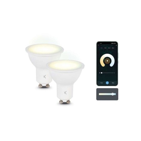 Ksix Confezione da 2 Lampadine Smartled Smart - CCT - 5.5W - GU10