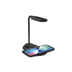 Lampada caricabatterie wireless Ksix 15W + cavo USB-A Micro-USB - Colore nero