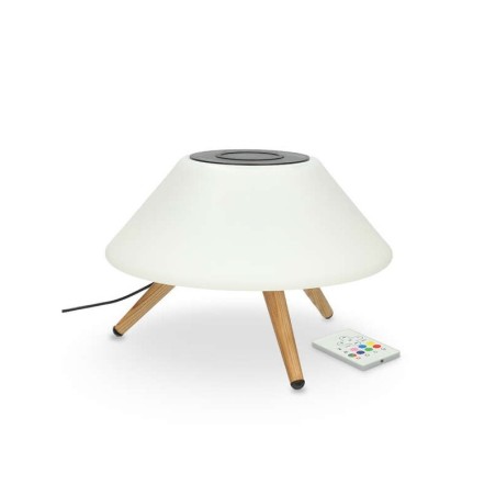 Lampada Omni Caricatore Wireless Ksix da 10 W con altoparlante Bluetooth - Bianco