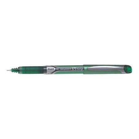 Pilot Boligrafo de Tinta Liquida Hi-Tecpoint V5 Grip - Punta Fina de Aguja 0.5mm - Trazo 0.3mm - Color Verde