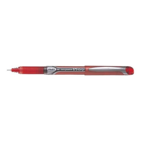 Pilot Boligrafo de Tinta Liquida Hi-Tecpoint V5 Grip - Punta Fina de Aguja 0.5mm - Trazo 0.3mm - Color Rojo