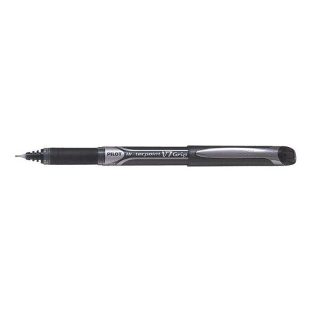Pilot Boligrafo de Tinta Liquida Hi-Tecpoint V7 Grip - Punta Fina de Aguja 0.7mm - Trazo 0.4mm - Color Negro