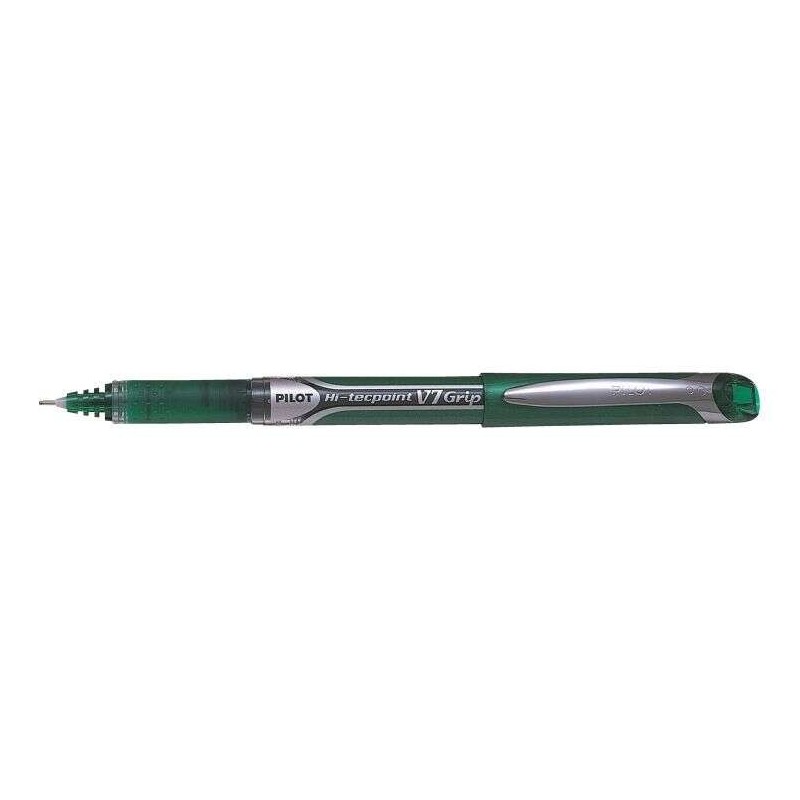 Penna a inchiostro liquido Pilot Hi-Tecpoint V7 Grip - Punta ago fine 0,7 mm - Corsa 0,4 mm - Colore verde 12pz 12pz Penna a inchiostro liquido Pilot Hi-Tecpoint V7 Grip - Punta ago fine 0,7 mm - Corsa 0,4 mm - Colore verde 12pz 12pz