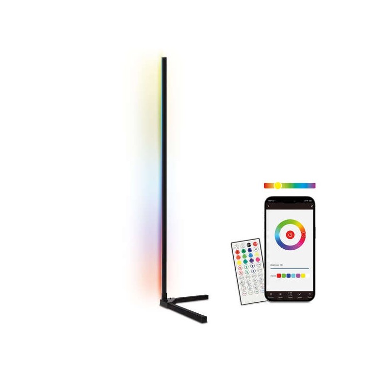 Lampada da terra angolare intelligente Ksix Smartled - RGBWIC - 140 cm Lampada da terra angolare intelligente Ksix Smartled - RGBWIC - 140 cm