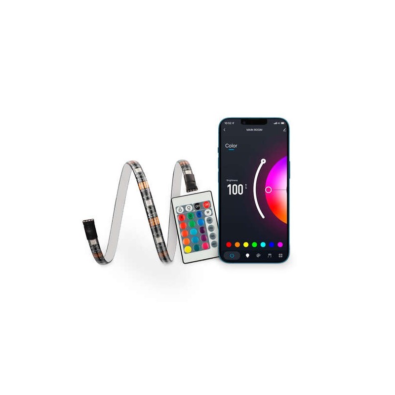 Strisce LED RGB connesse Ksix Colorled TV - Telecomando - 3m Strisce LED RGB connesse Ksix Colorled TV - Telecomando - 3m