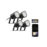 Ksix Pack 4 Faretti LED RGBWIC da esterno Smartled - IP65 - Controllo APP - Installazione semplice