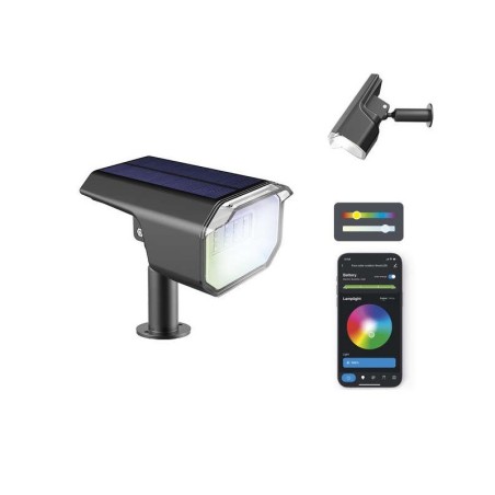 Ksix Smartled Outdoor Foco LED Solar - RGB+CCT - IP65 - Control por APP