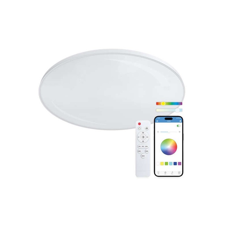 Pannello Smartled Ksix Halo RGBIC - Controllo APP - 90W - 47cm Pannello Smartled Ksix Halo RGBIC - Controllo APP - 90W - 47cm