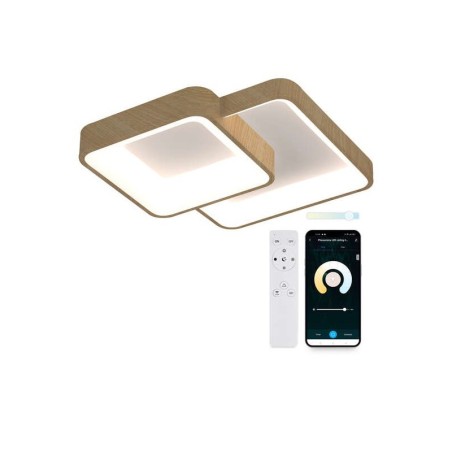 Plafoniera in legno Smartled Ksix Phenomena - Controllo APP - 45W - 45cm