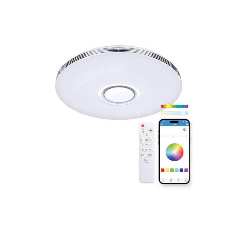 Ksix Aura Smartled Altoparlante da soffitto RGBIC - 90W - 49cm Ksix Aura Smartled Altoparlante da soffitto RGBIC - 90W - 49cm