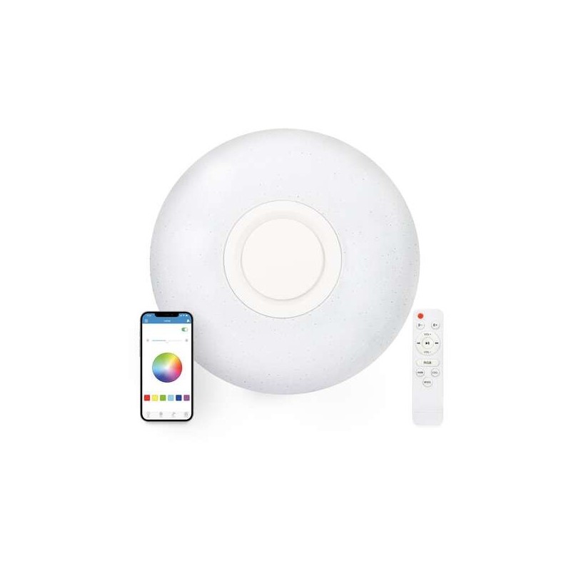 Altoparlante LED Rainbow da soffitto Ksix - RGB - 30W - 40cm Altoparlante LED Rainbow da soffitto Ksix - RGB - 30W - 40cm