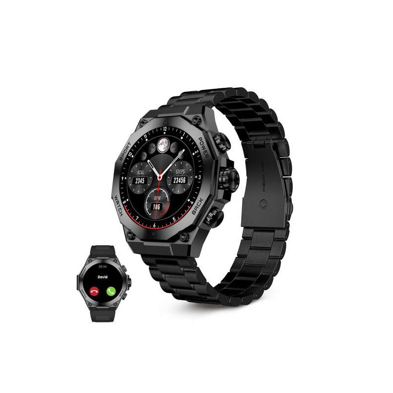 Smartwatch Ksix Titanio - Frequenza Cardiaca - Monitoraggio del Sonno - Colore Nero Smartwatch Ksix Titanio - Frequenza Cardiaca - Monitoraggio del Sonno - Colore Nero