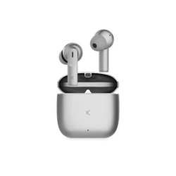 Cuffie Wireless Ksix Meteor - Custodia in metallo - ENC - Colore Argento