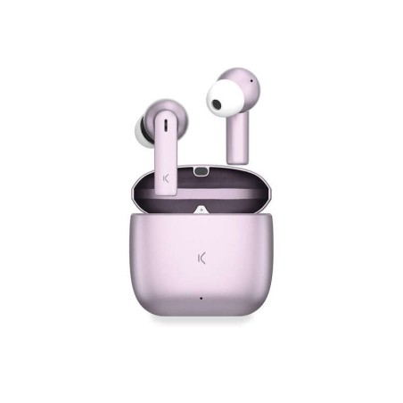 Cuffie Wireless Ksix Meteor - Custodia in metallo - ENC - Colore rosa