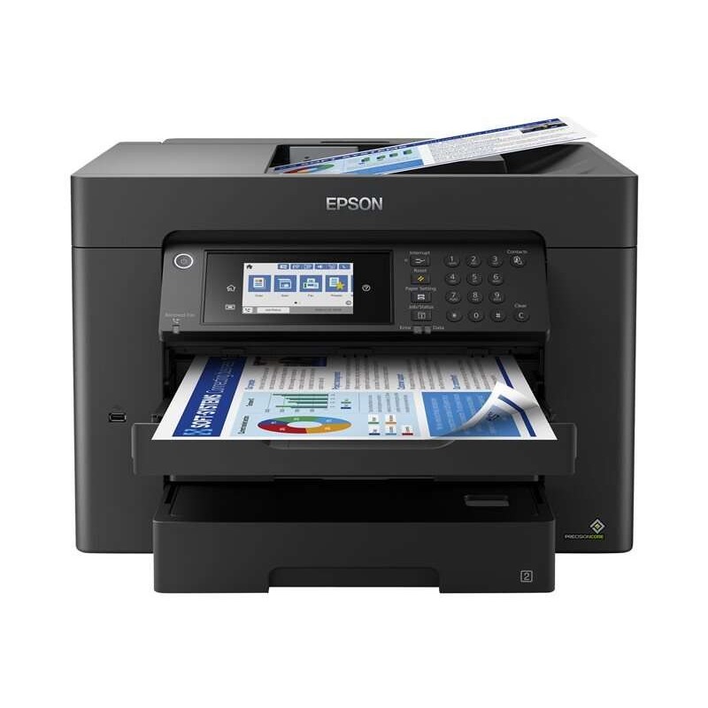 Epson Workforce WF7840DTWF Stampante multifunzione a colori A3 Fax fronte/retro WiFi 25 ppm Epson Workforce WF7840DTWF Stampante multifunzione a colori A3 Fax fronte/retro WiFi 25 ppm