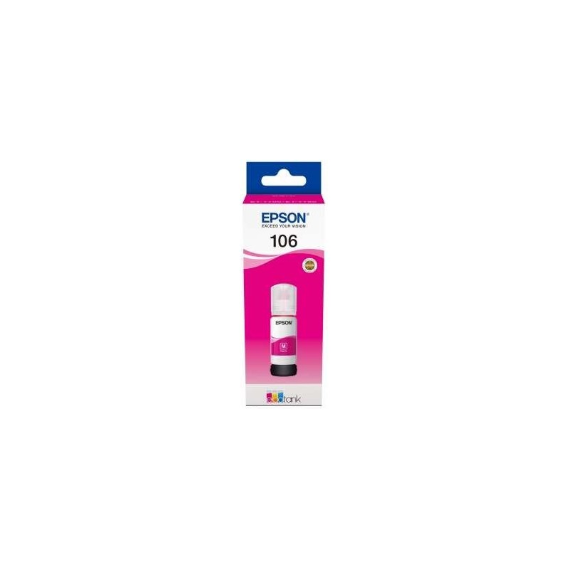 Bottiglia d'inchiostro originale Epson 106 Magenta - C13T00R340 Bottiglia d'inchiostro originale Epson 106 Magenta - C13T00R340