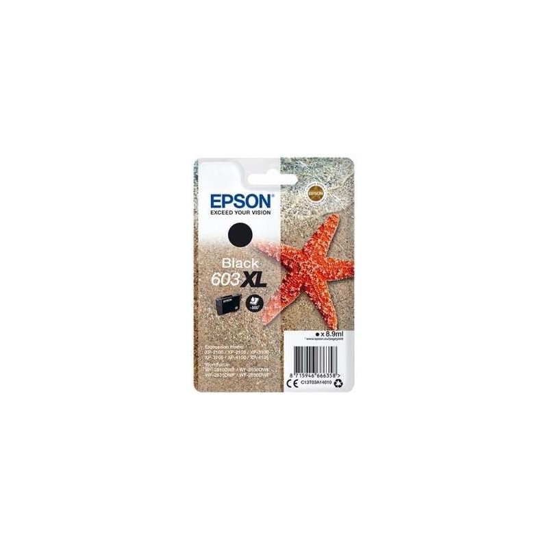 Cartuccia d'inchiostro originale nera Epson 603XL - C13T03A14010 Cartuccia d'inchiostro originale nera Epson 603XL - C13T03A14010