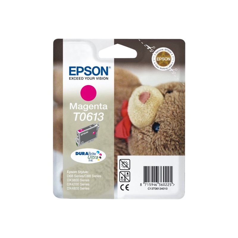 Epson T0613 Magenta Cartucho de Tinta Original - C13T06134010 Epson T0613 Magenta Cartucho de Tinta Original - C13T06134010