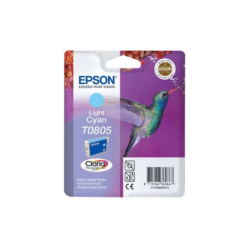 Cartuccia d'inchiostro originale Epson T0805 ciano chiaro - C13T08054011 Cartuccia d'inchiostro originale Epson T0805 ciano chiaro - C13T08054011