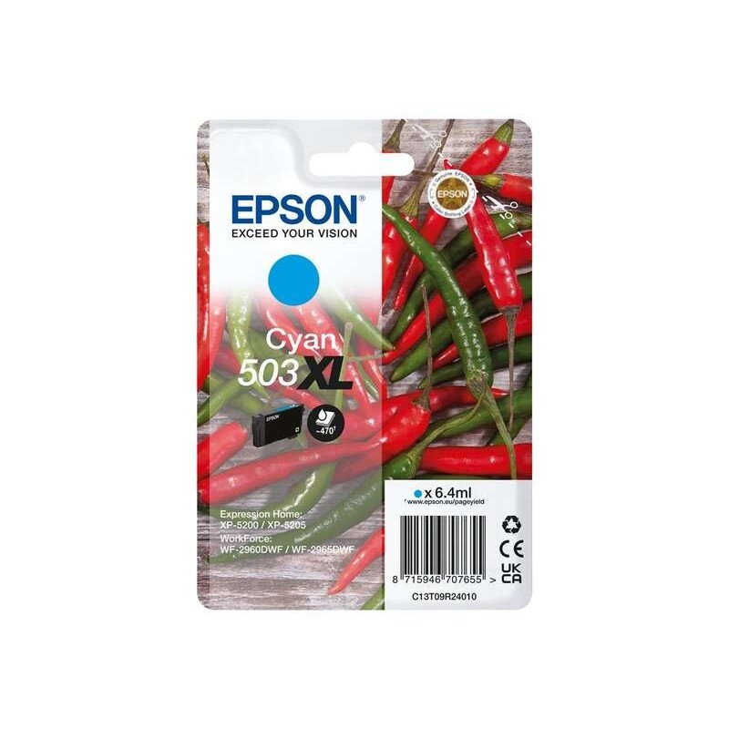 Epson 503XL Cyan Cartucho de Tinta Original - C13T09R24010 Epson 503XL Cyan Cartucho de Tinta Original - C13T09R24010