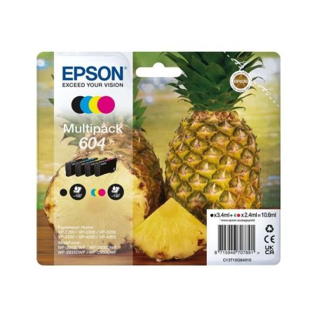 Confezione da 4 cartucce d'inchiostro originali Epson 604 - C13T10G64010