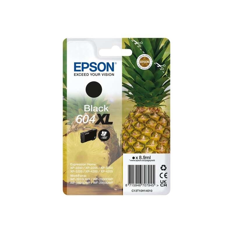 Cartuccia d'inchiostro originale nera Epson 604XL - C13T10H14010 Cartuccia d'inchiostro originale nera Epson 604XL - C13T10H14010