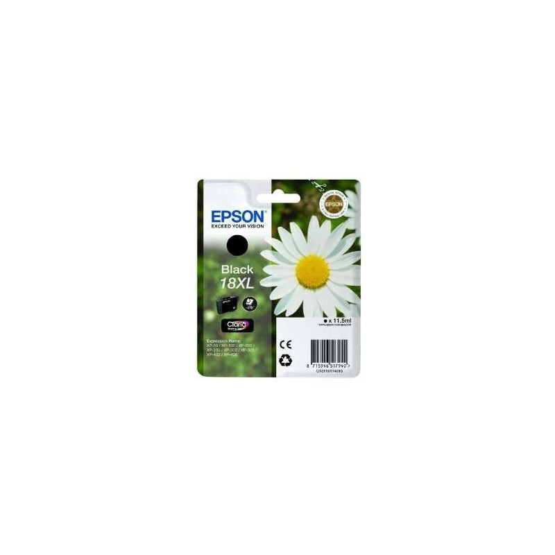 Cartuccia d'inchiostro originale nero Epson T1811 (18XL) - C13T18114012 Cartuccia d'inchiostro originale nero Epson T1811 (18XL) - C13T18114012