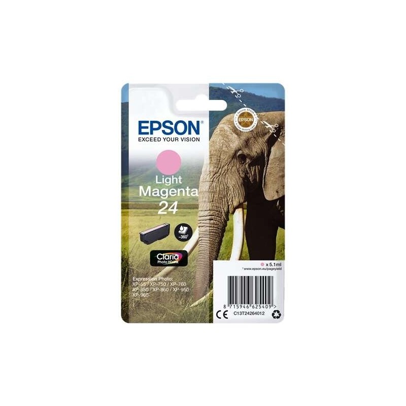 Cartuccia d'inchiostro originale Epson T2426 (24) magenta chiaro - C13T24264012 Cartuccia d'inchiostro originale Epson T2426 (24) magenta chiaro - C13T24264012