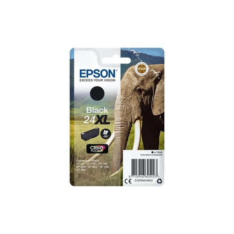 Cartuccia d'inchiostro originale nero Epson T2431 (24XL) - C13T24314012 Cartuccia d'inchiostro originale nero Epson T2431 (24XL) - C13T24314012