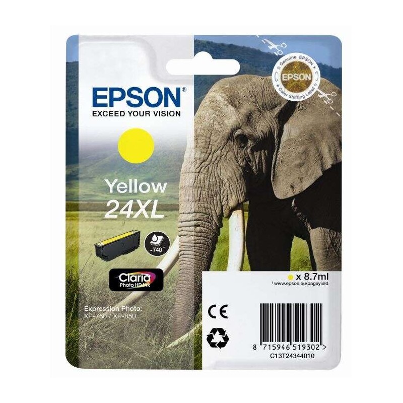Cartuccia d'inchiostro originale Epson T2434 (24XL) gialla - C13T24344012 Cartuccia d'inchiostro originale Epson T2434 (24XL) gialla - C13T24344012