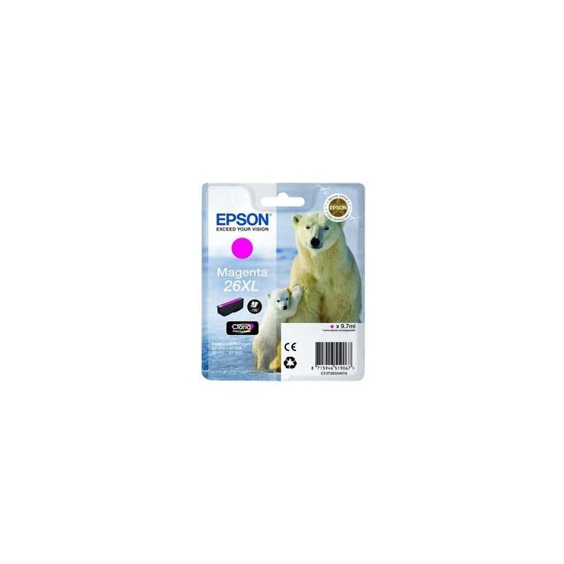 Cartuccia d'inchiostro originale magenta Epson T2633 (26XL) - C13T26334012 Cartuccia d'inchiostro originale magenta Epson T2633 (26XL) - C13T26334012