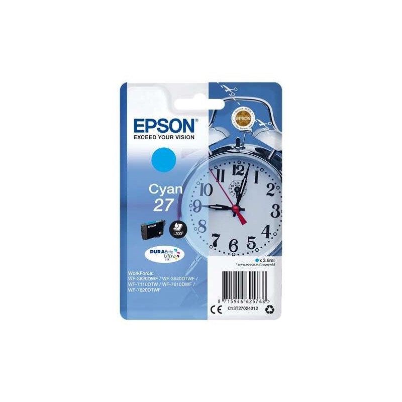 Cartuccia d'inchiostro originale Epson T2702 (27) ciano - C13T27024012 Cartuccia d'inchiostro originale Epson T2702 (27) ciano - C13T27024012