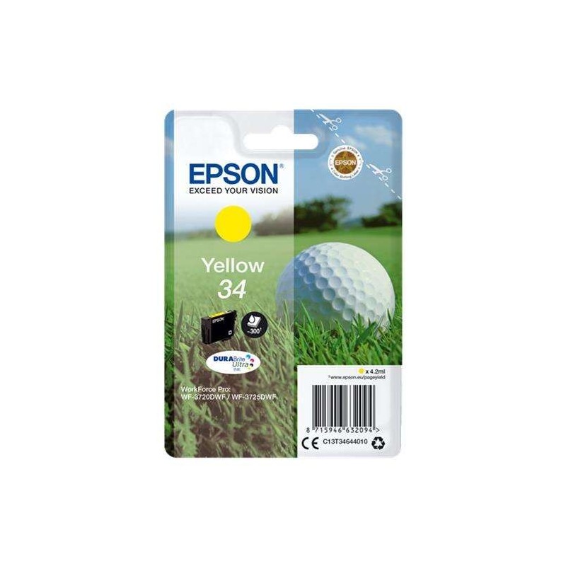 Cartuccia d'inchiostro originale gialla Epson T3464 (34) - C13T34644010 Cartuccia d'inchiostro originale gialla Epson T3464 (34) - C13T34644010