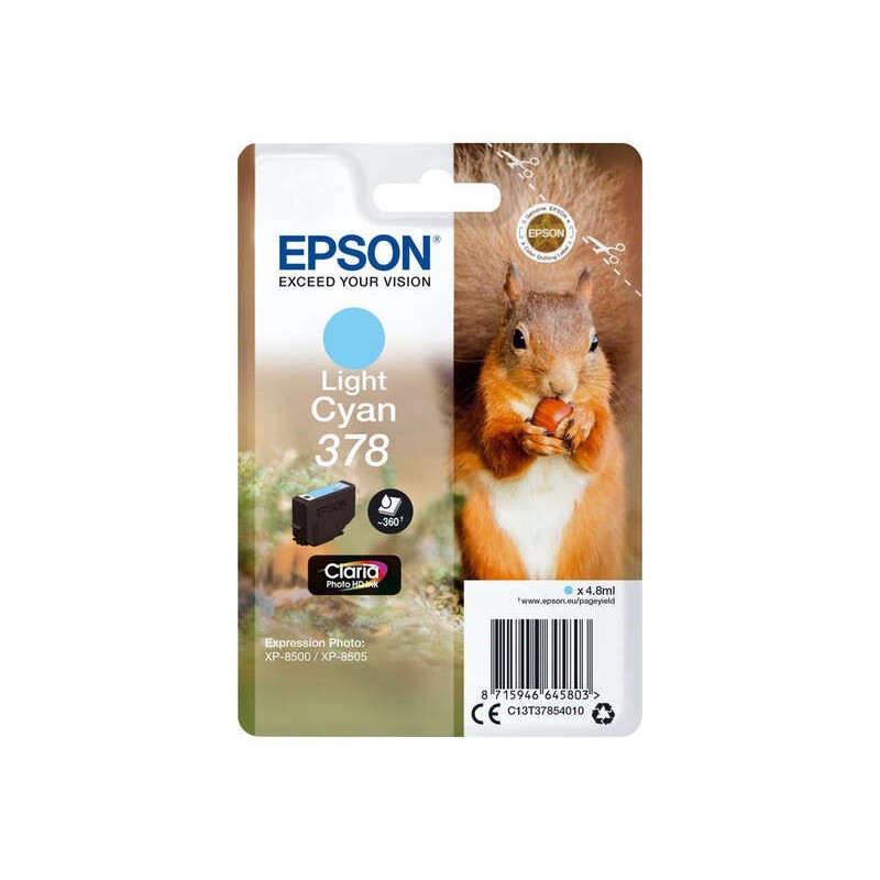 Cartuccia d'inchiostro originale Epson 378 ciano chiaro - C13T37854010 Cartuccia d'inchiostro originale Epson 378 ciano chiaro - C13T37854010