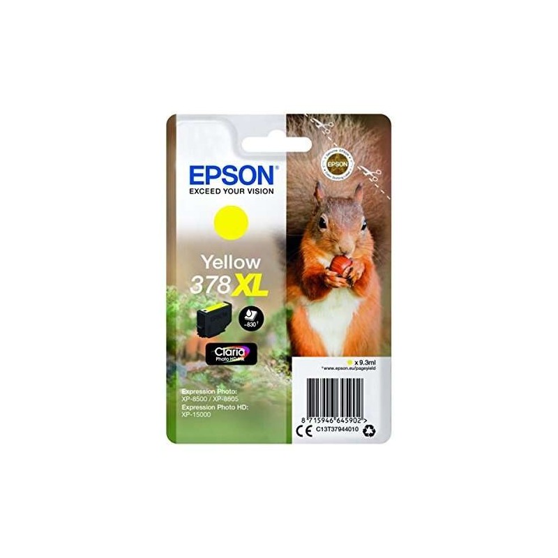 Cartuccia d'inchiostro originale gialla Epson 378XL - C13T37944010 Cartuccia d'inchiostro originale gialla Epson 378XL - C13T37944010