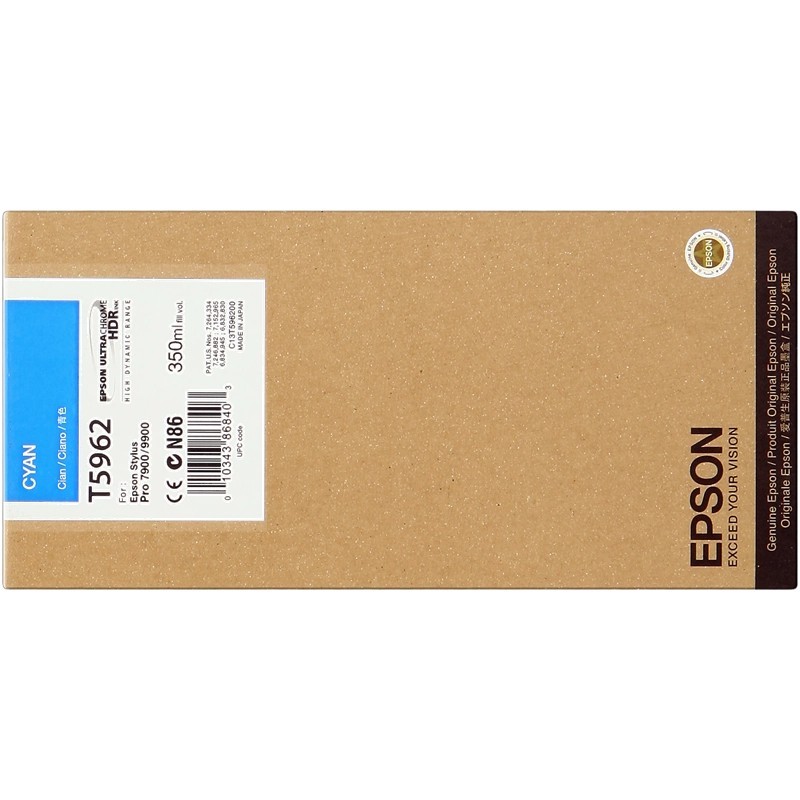 Cartuccia d'inchiostro originale Epson T5962 ciano - C13T596200 Cartuccia d'inchiostro originale Epson T5962 ciano - C13T596200